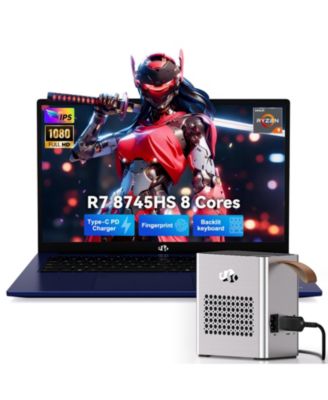 17.3 Gaming Laptop, 8 Core AMD Ryzen 7 8745HS 32GB RAM 1TB SSD Radeon 780M, with eGPU Dock RX 7600M XT 8GB GDDR6