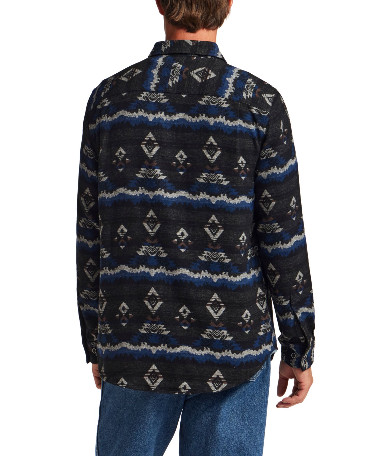Мужская жаккардовая рубашка-куртка Weatherproof Vintage Southwest, цвет: Peacoat — фото 5