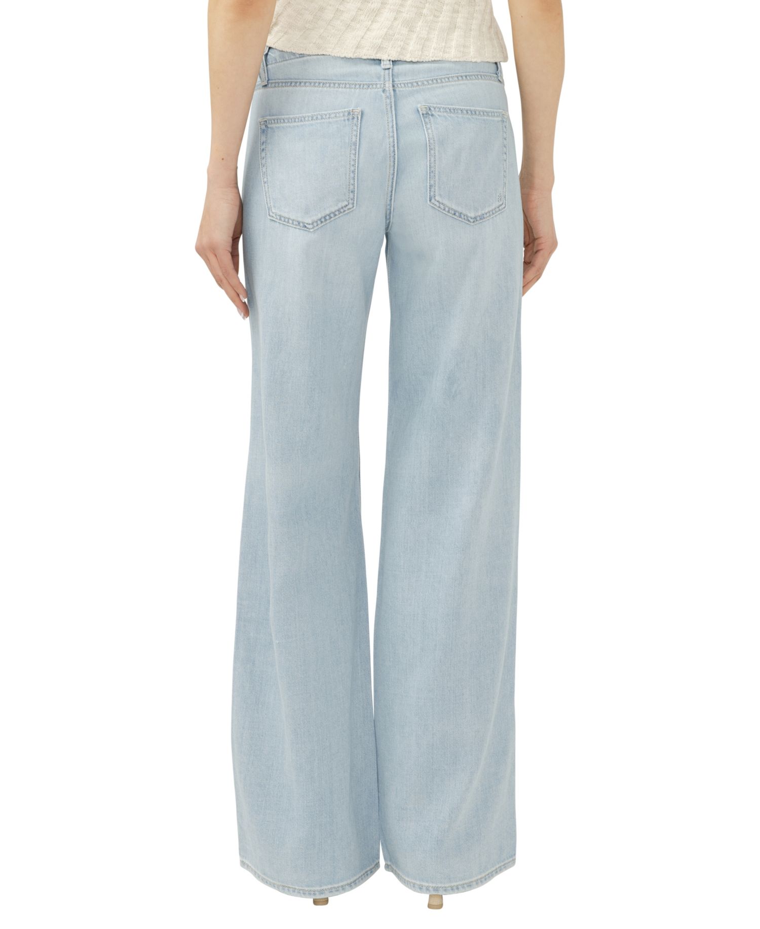 Women's Suki Mid Rise Curvy Fit Wide-Leg Jeans