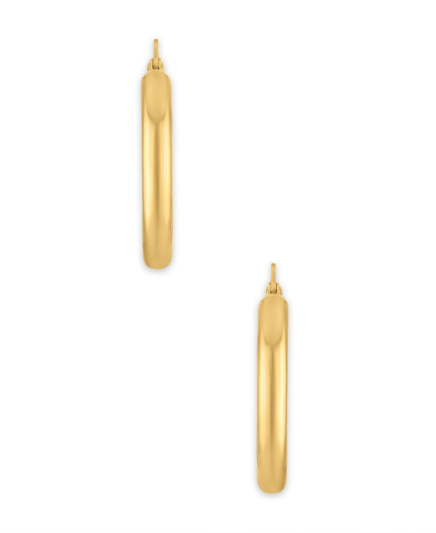Polished Click-Top Hoop Earrings in 10k Yellow Gold