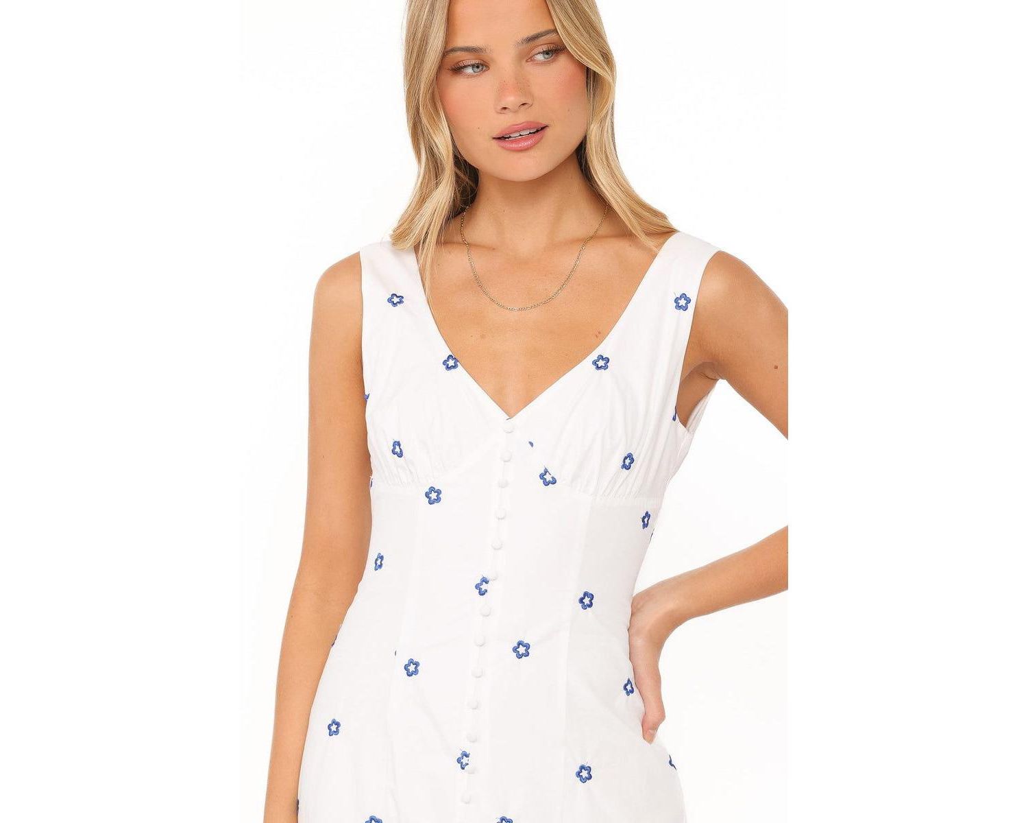 Women's Luellen V-Neck Sleeveless Floral-Print Midi Dress