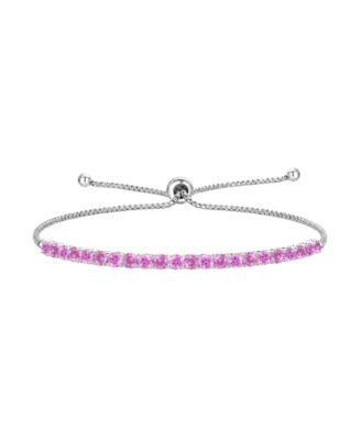 Lab-Grown Opal (1-3/4 ct. t.w.) Bolo Bracelet in Sterling Silver (Also available in Lab-Grown Ruby, Emerald, Pink Sapphire, and White Sapphire)
