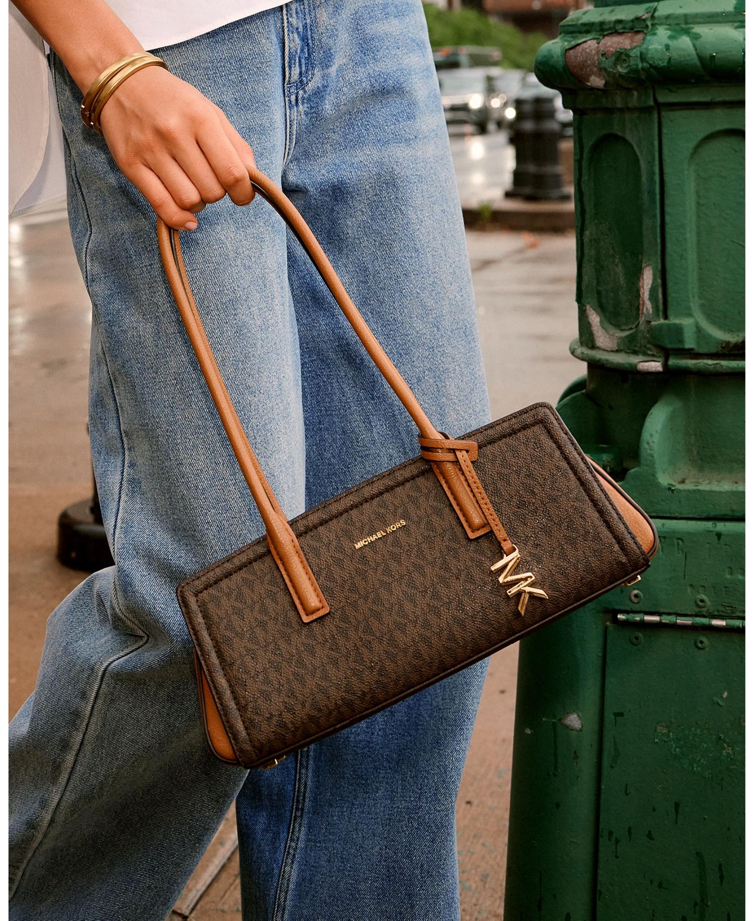 Michael Kors Laila Small East West Shoulder Tote Handbag
