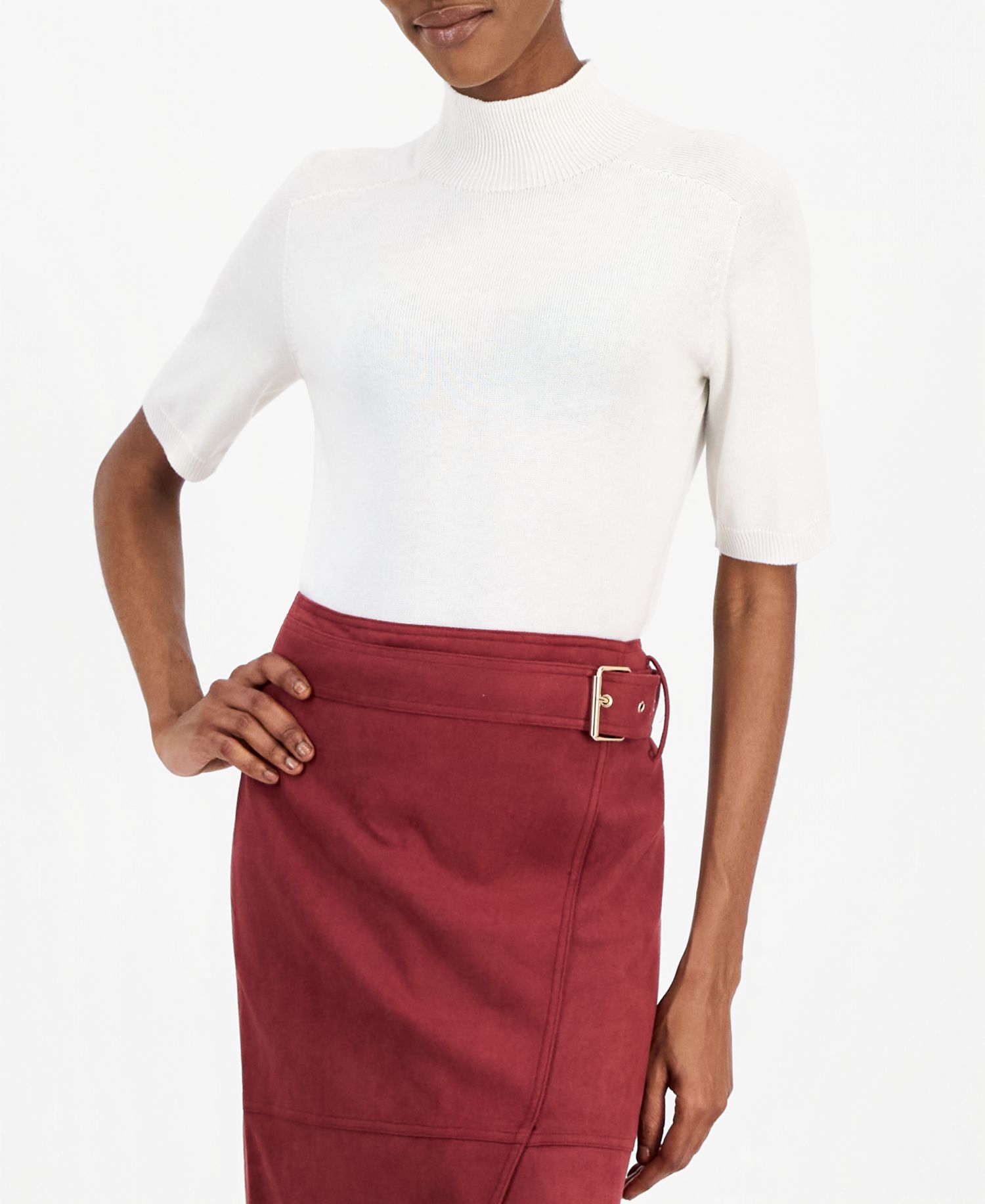 Women's Danica High-Waisted Wrap Midi Skirt