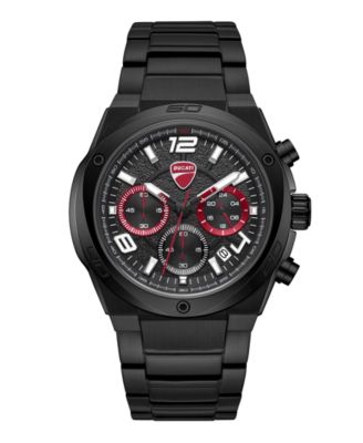 Men's Chronograph DT019 Black Stainless Steel Watch 52mm