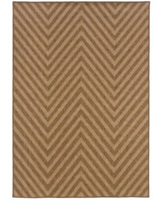Karavia 1330X Tan 6'7" x 9'6" Outdoor Area Rug
