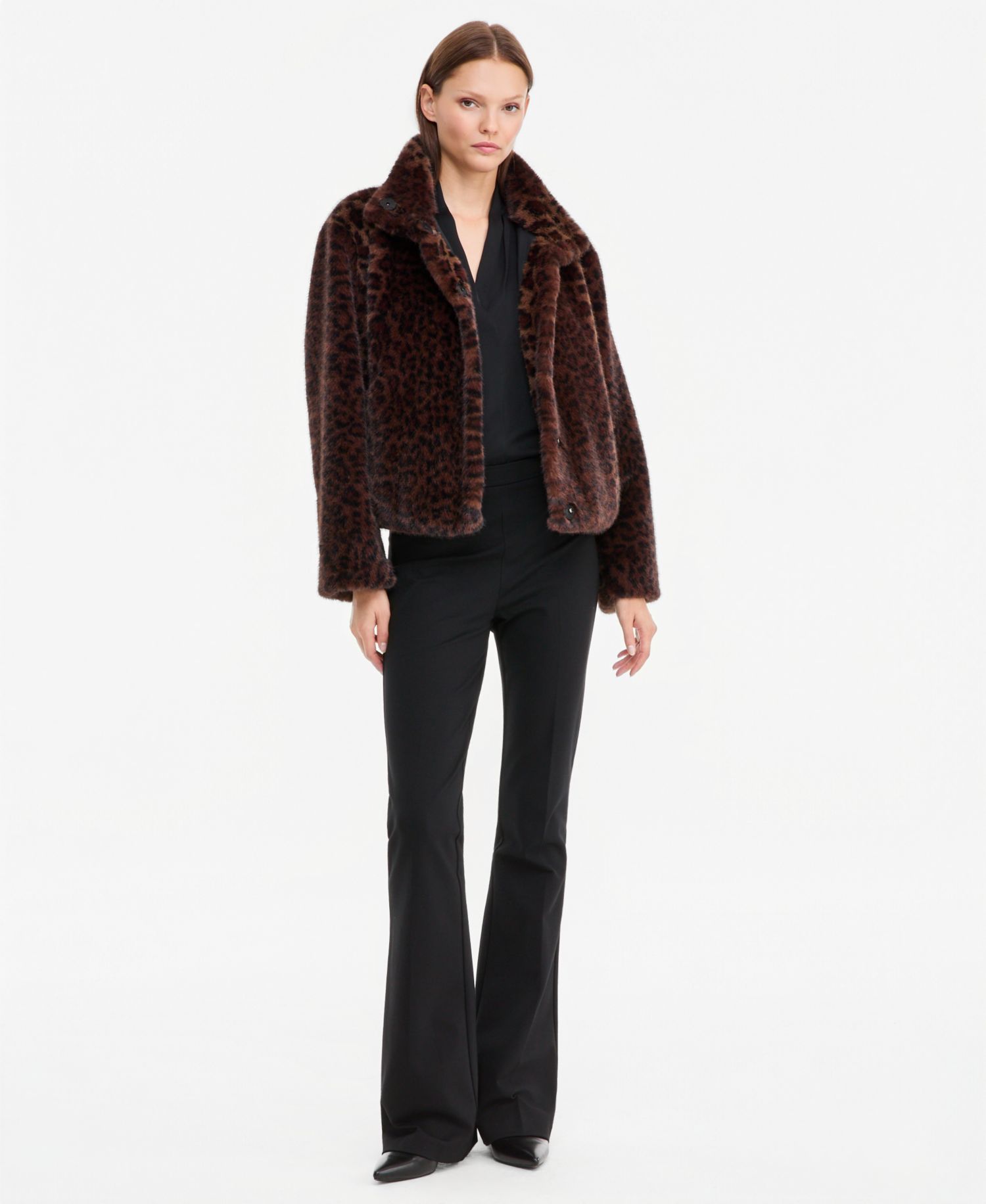 Women's Victoria Teddy Animal-Print Faux-Fur Coat, Macy's Exclusive