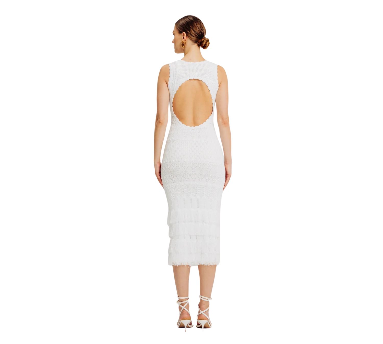 Women's Ryan Crochet Sleeveless Open-Back Midi Dress