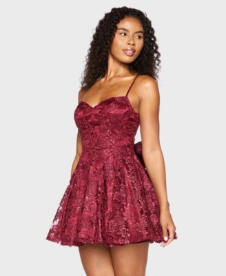 Juniors' & Teen Red Fit & Flare Dresses