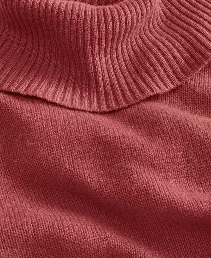 Women's 100% Cashmere Relaxed Turtleneck Sweater - thumbnail 10