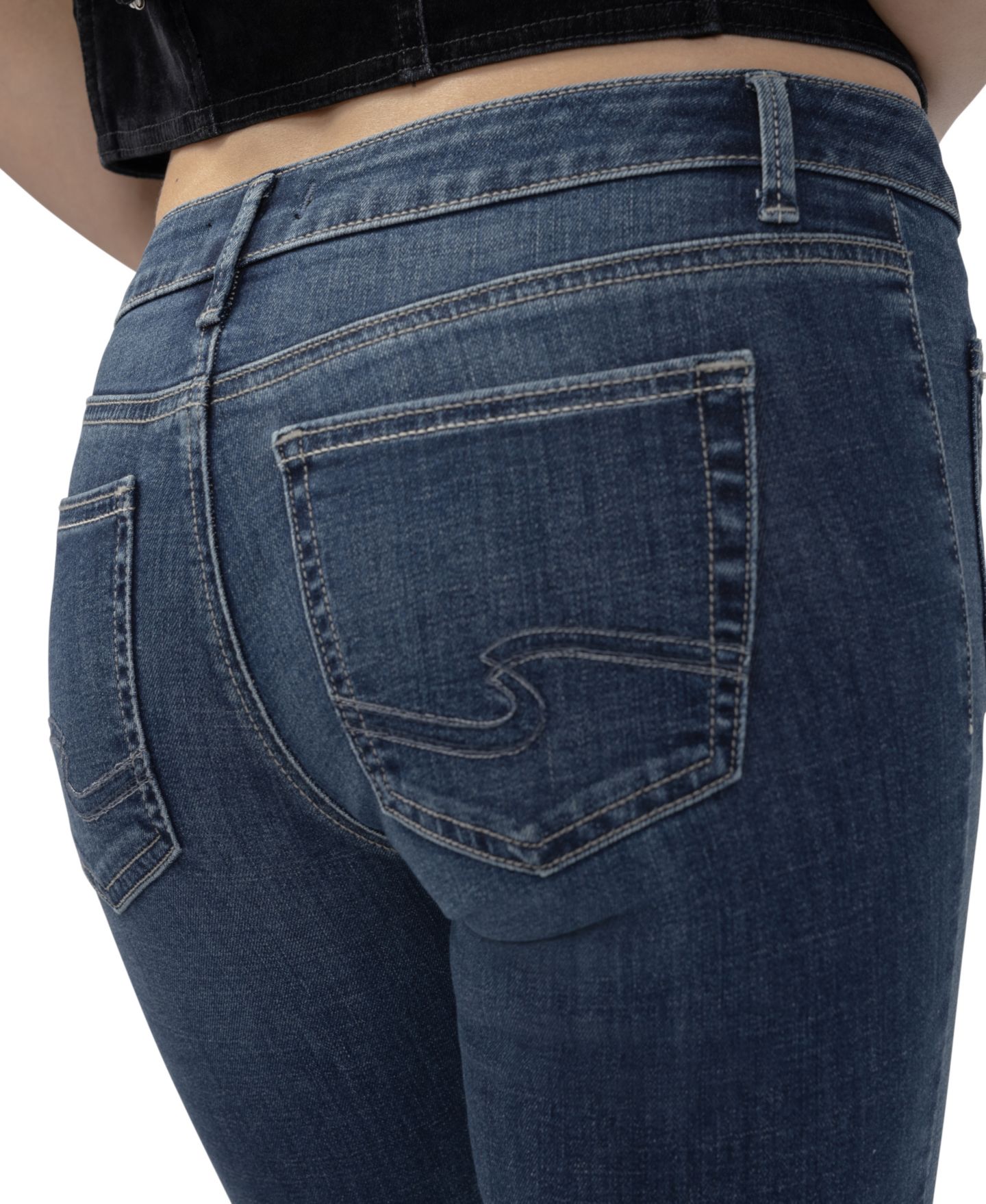 Женские джинсы Silver Jeans Co. Tuesday Bootcut Low-Rise, цвет: Bonsteel — фото 5