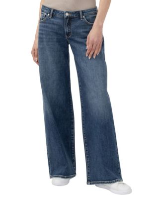 Women's Low 5 Baggy Wide Cotton-Blend Jeans