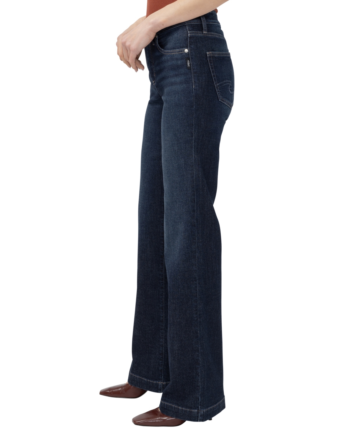 Silver Jeans Co. Women's Avery Mid-Rise Wide-Leg Denim Trouser