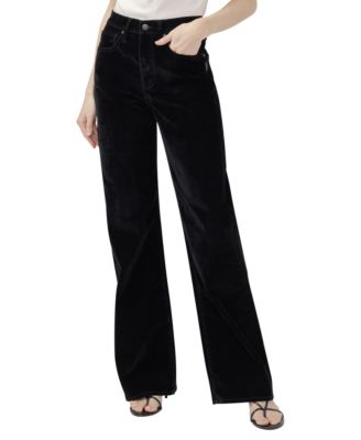 Women's Avery High-Waist Wide-Leg Velvet Pants