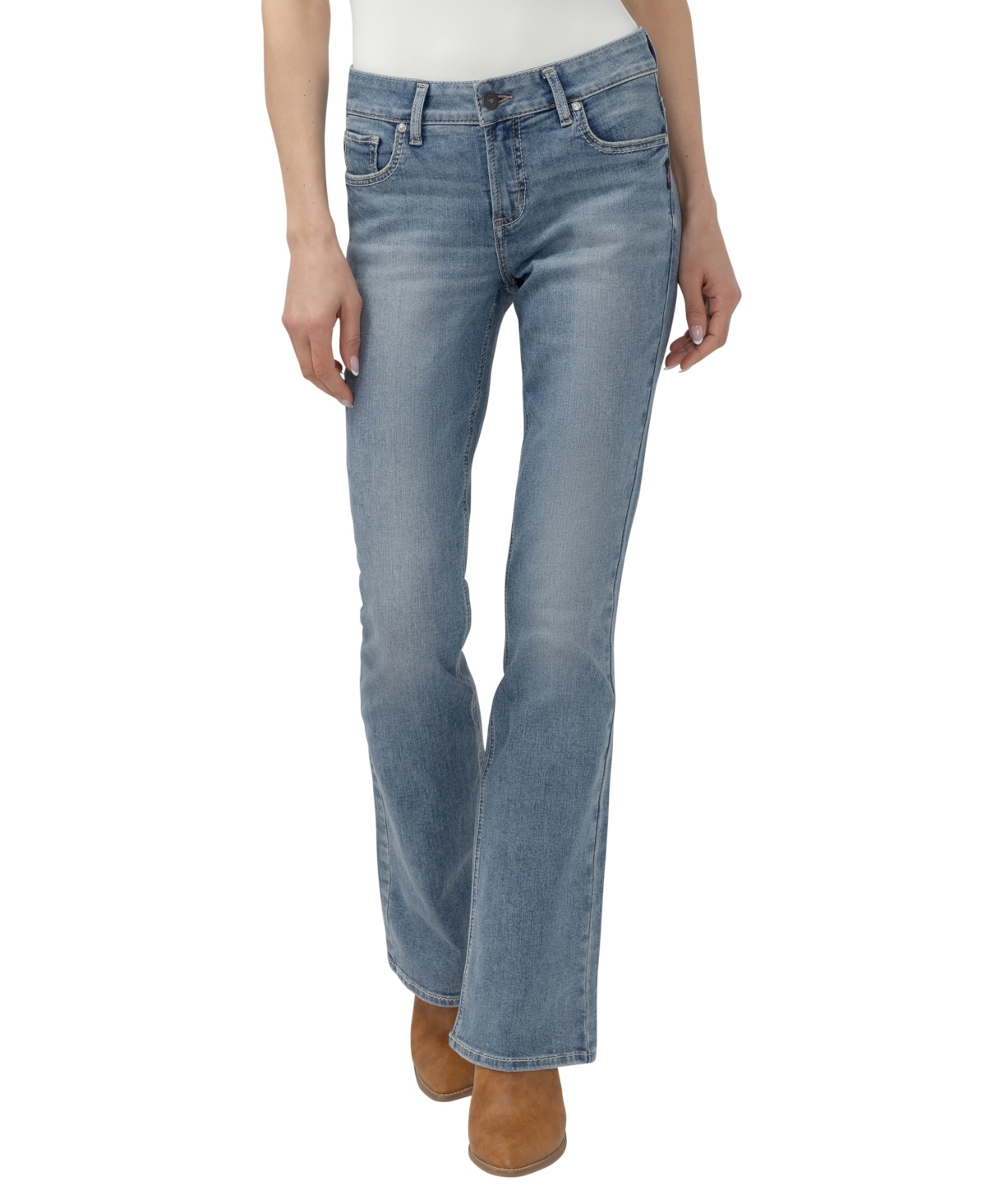 Silver Jeans Co. Women's Elyse Low-rise Curvy-fit Bootcut Jeans In Hushed