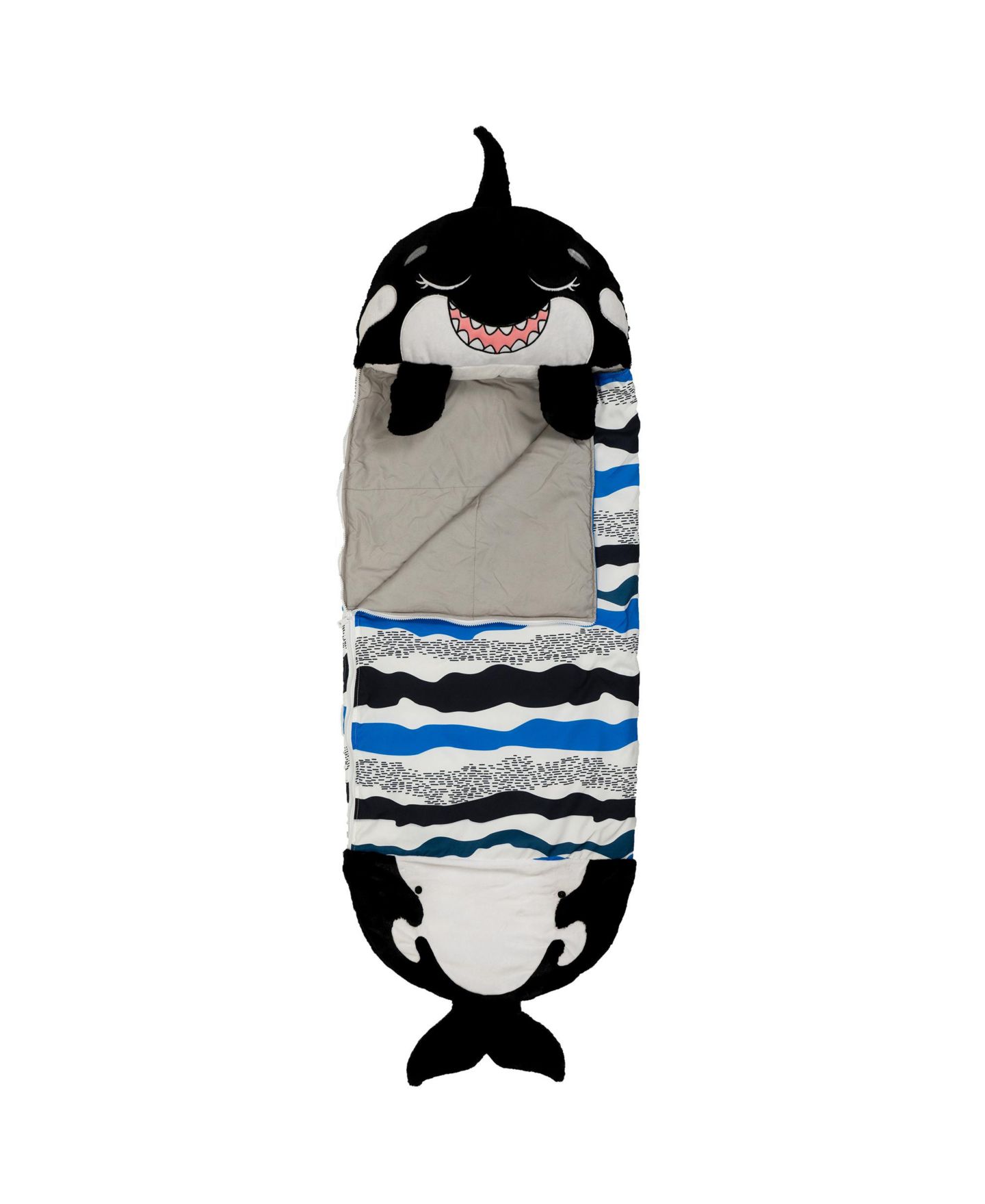 Детские мягкие игрушки Happy Nappers Ozzy The Shark Medium 2-in-1 Weighted-Arms Pillow and Sleeping Bag — фото 1