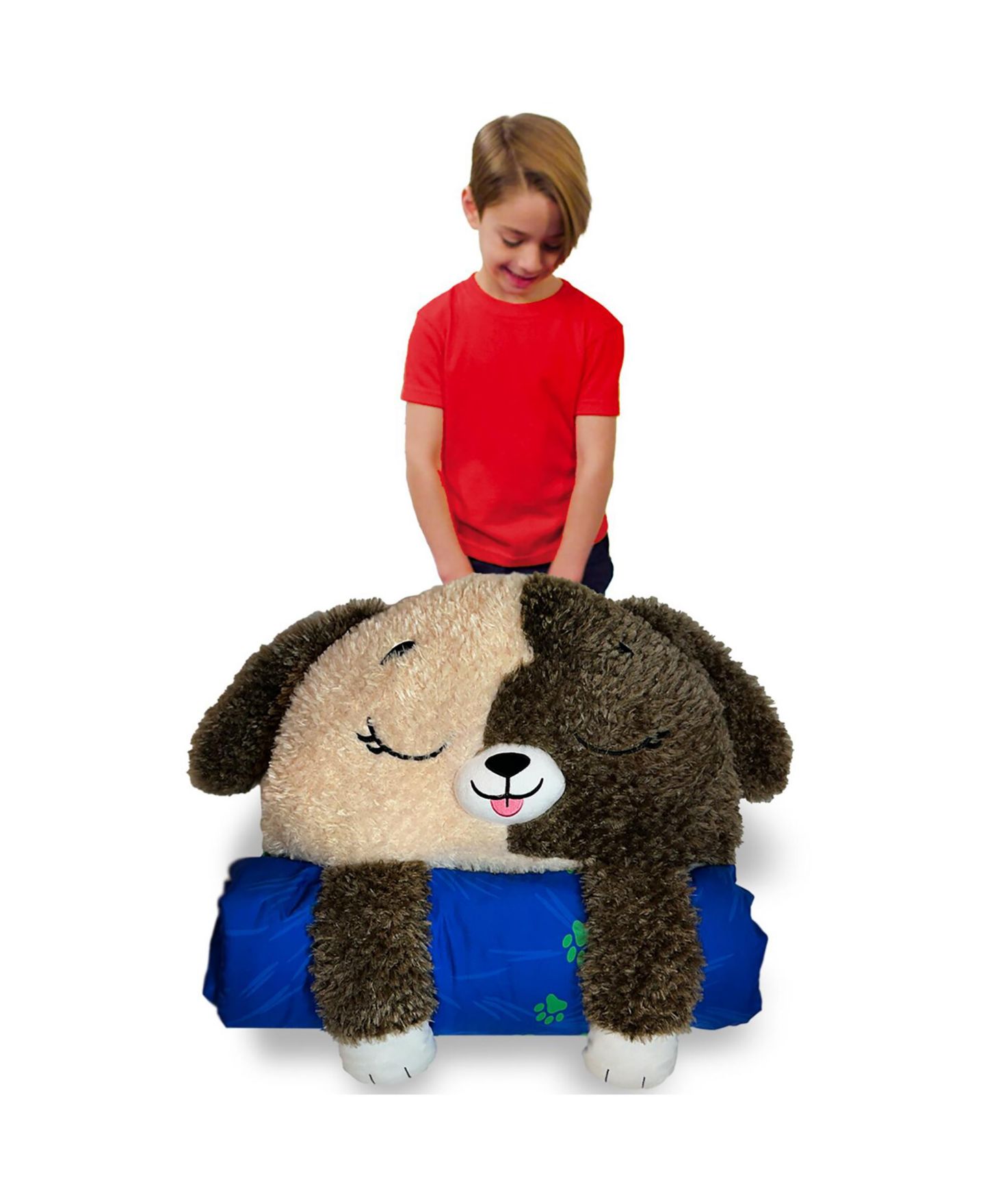 Детские мягкие игрушки Happy Nappers Weighted Plush Dog Large Pillow and Sleepy Sack — фото 8