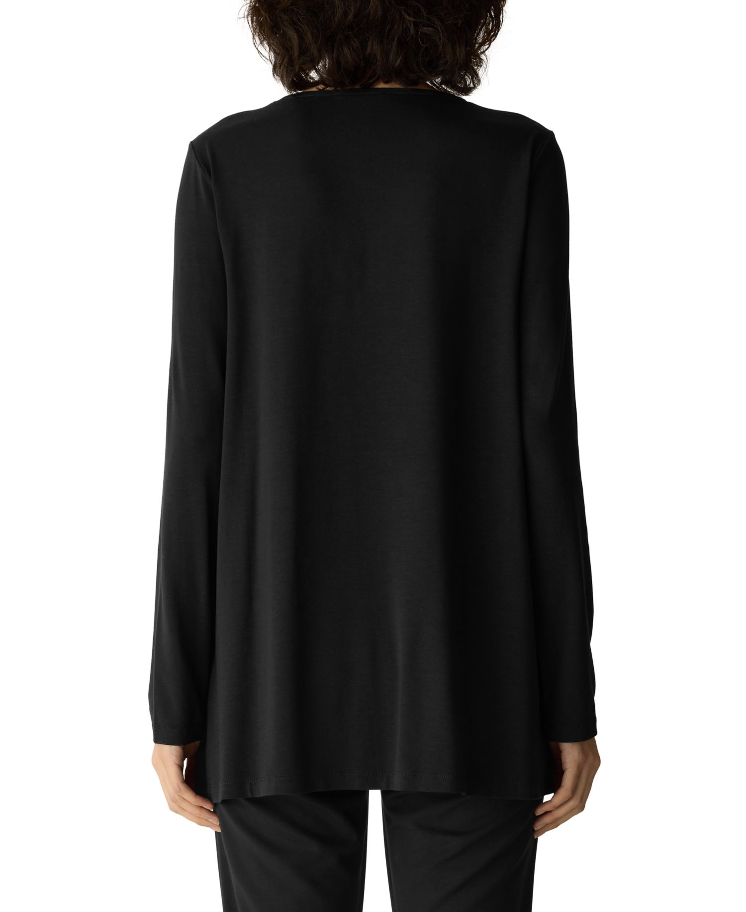 Women's Lyocell V-Neck Long-Sleeve Tunic
