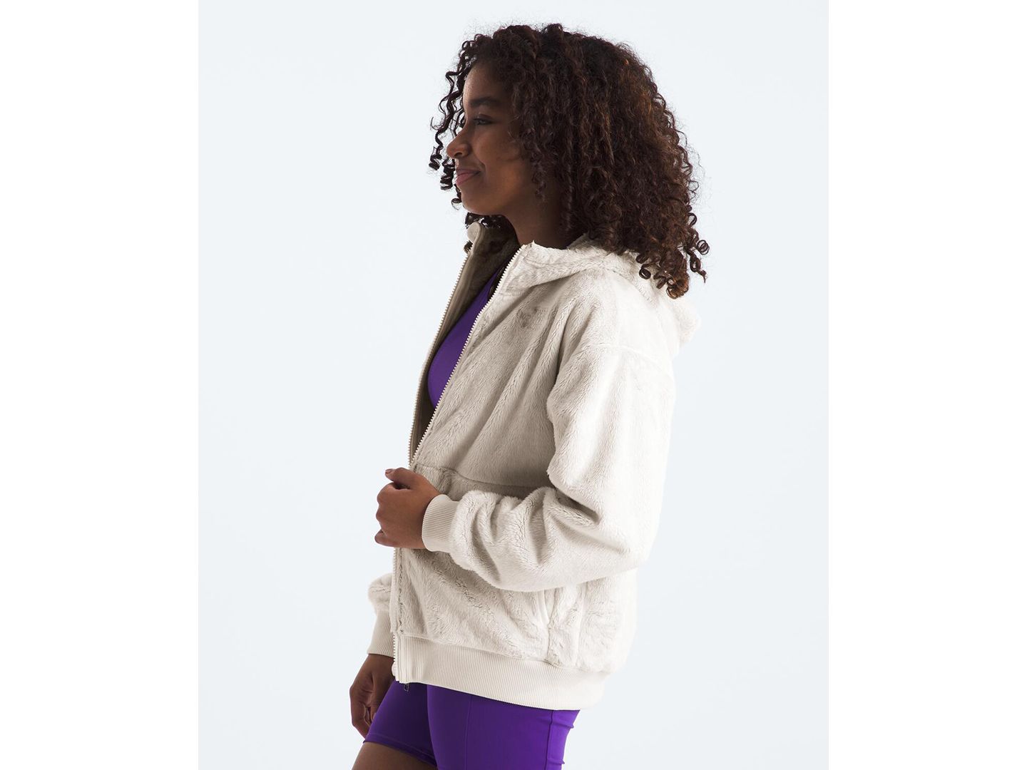 Куртка The North Face Osito Full-Zip Hooded Jacket для девочек, цвет: Белый дюнный — фото 3