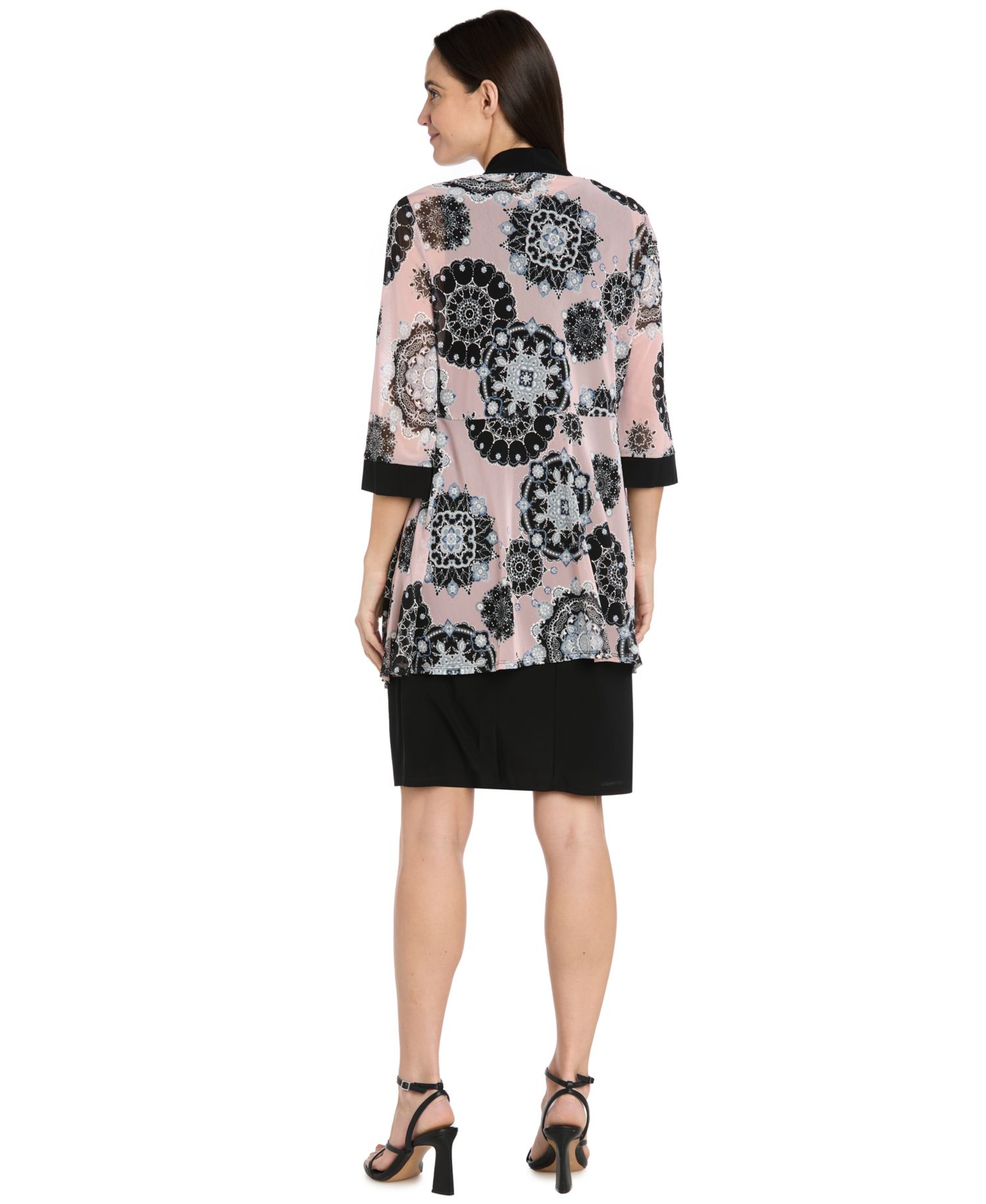 Petite Scoop Neck A-Line Dress and Jacket, 2-Piece Set