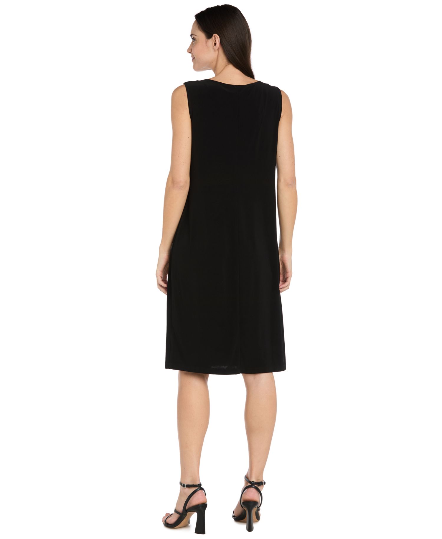 Petites Printed A-Line Scoop Neck 2-Piece Dress and Jacket Set
