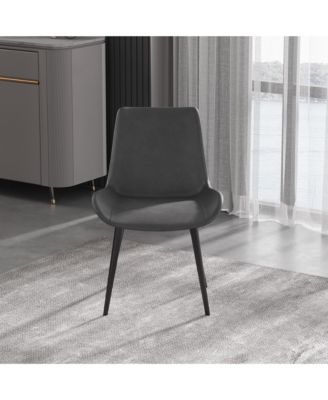 Modern Accent Chair Seat with Sturdy Dining Chairs Metal Legs Perfect  for Dining Table Kitchen Desk