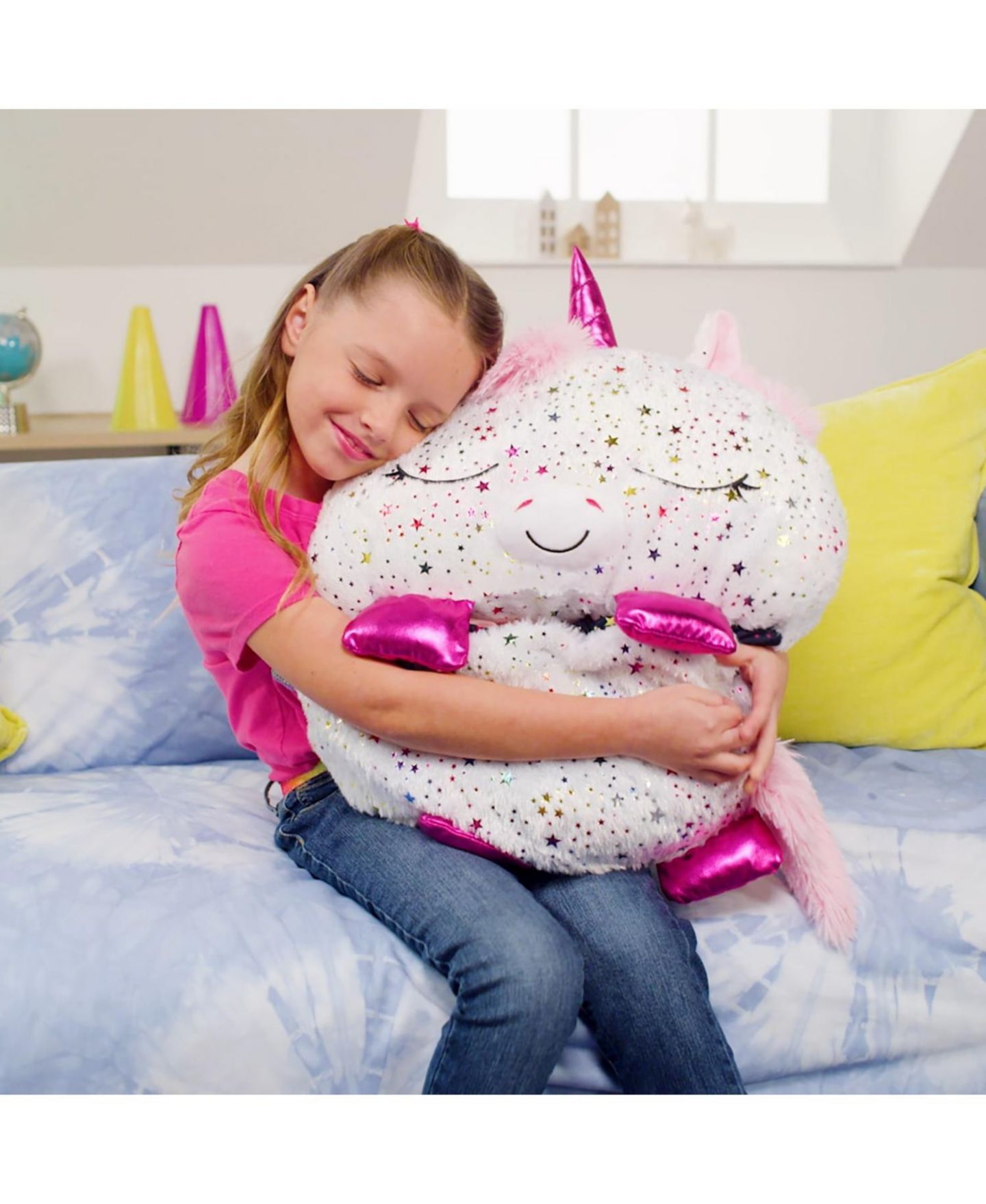 Детские мягкие игрушки Happy Nappers Shimmer Unicorn Large Plush Pillow-Sleeping Bag — фото 7