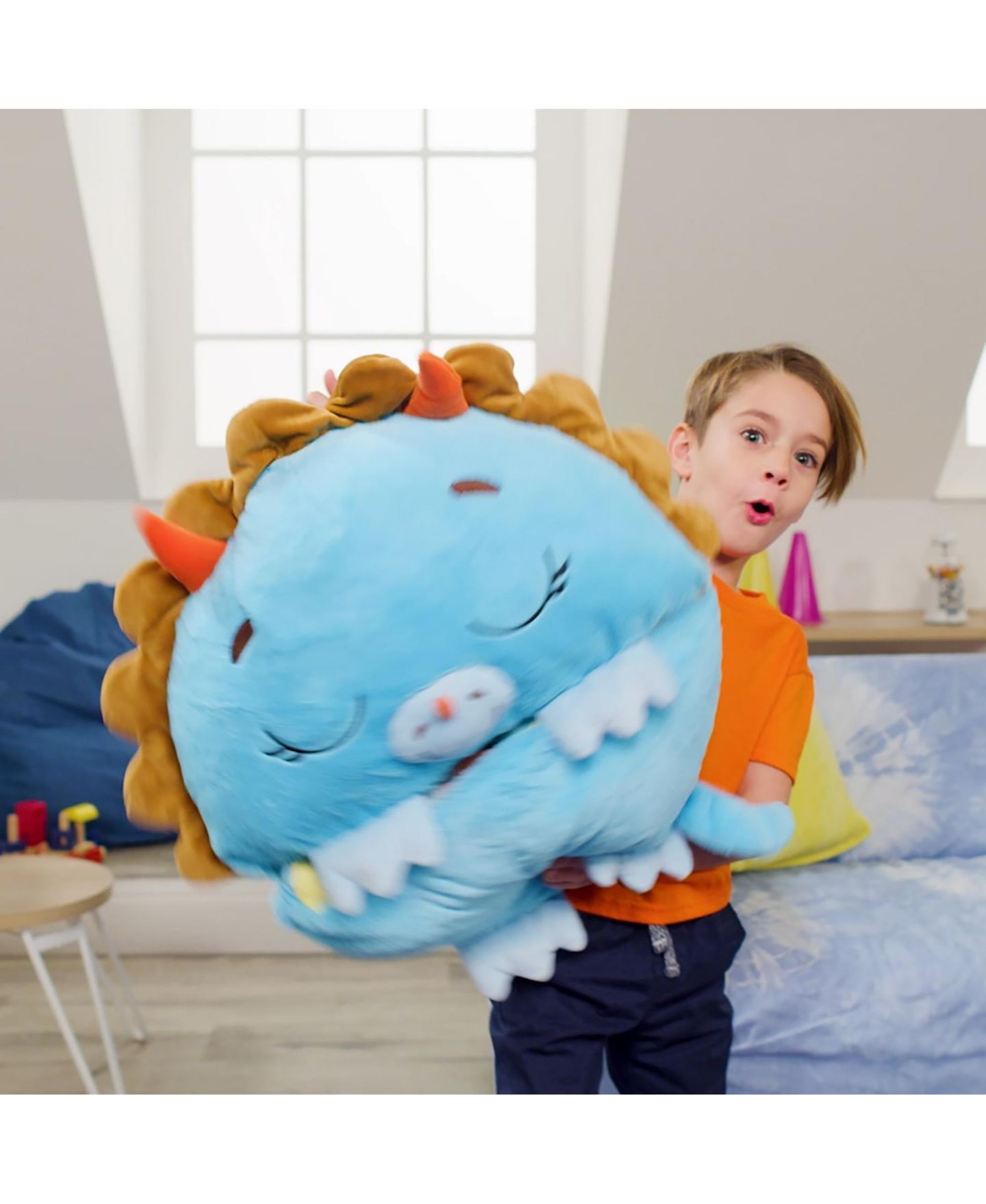Детские мягкие игрушки Happy Nappers Triceratops Timmy Medium Pillow and Sleep Sack, цвет: Синий — фото 7