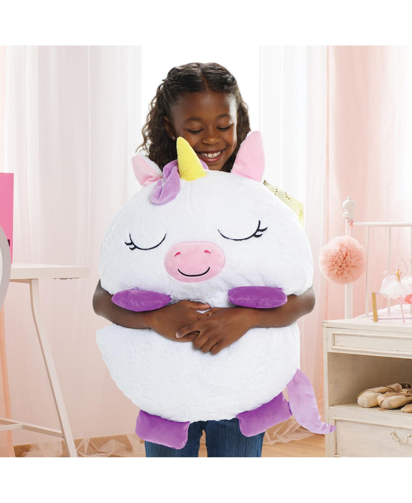 Детская мягкая игрушка Happy Nappers Weighted Unicorn Plush, Large — фото 8