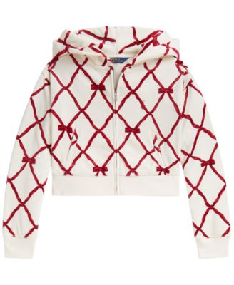 Girls' 7-16 Velour Boxy Full-Zip Hoodie