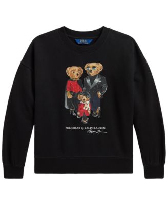 Girls' 7-16 Polo Bear Family Graphic Sweatshirt
