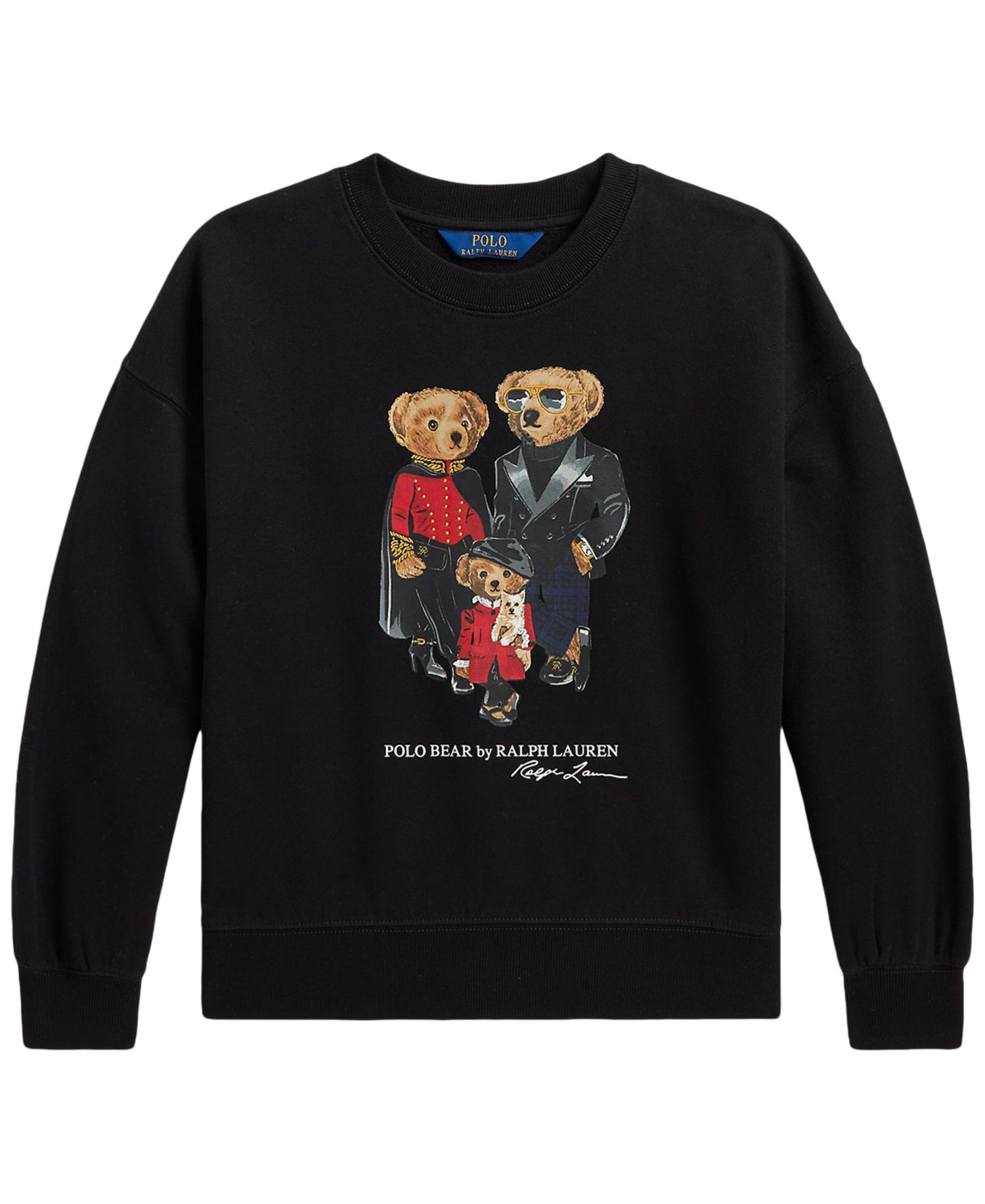 Girls' 7-16 Polo Bear Family Graphic Sweatshirt