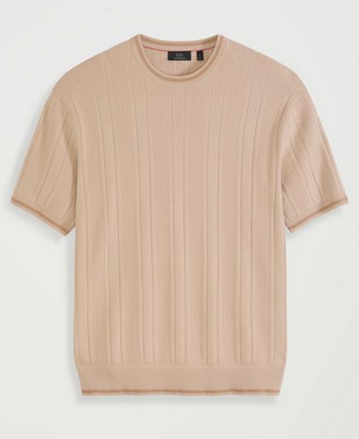 Ted by Baker Men's Grosvenor Short-Sleeve Cotton Ribbed Crewneck Sweater
