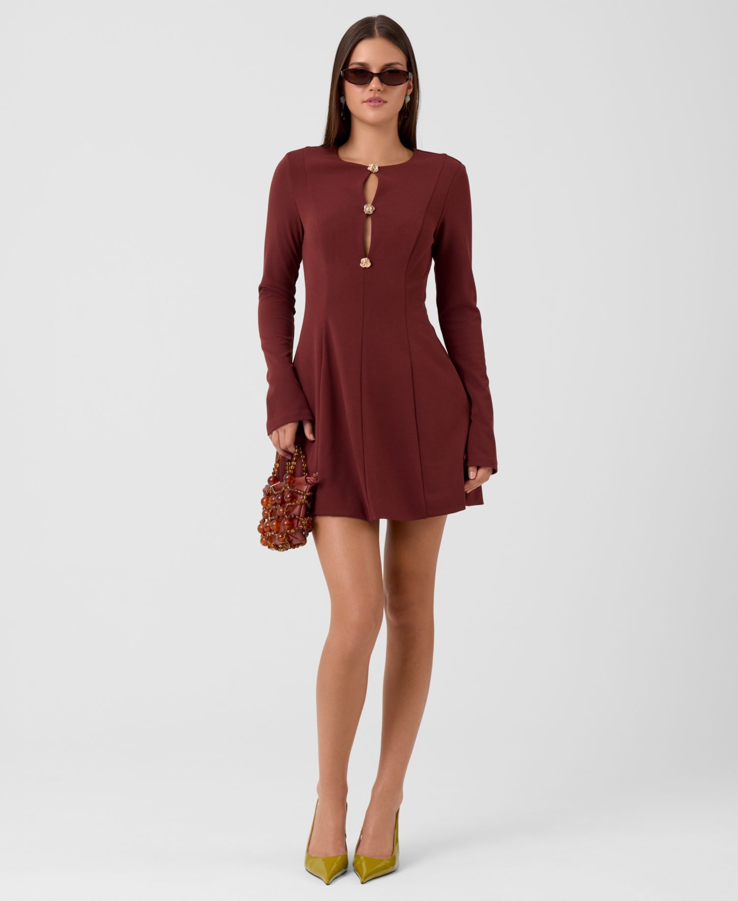 Women's Dita Mini Long-Sleeve Fitted Dress