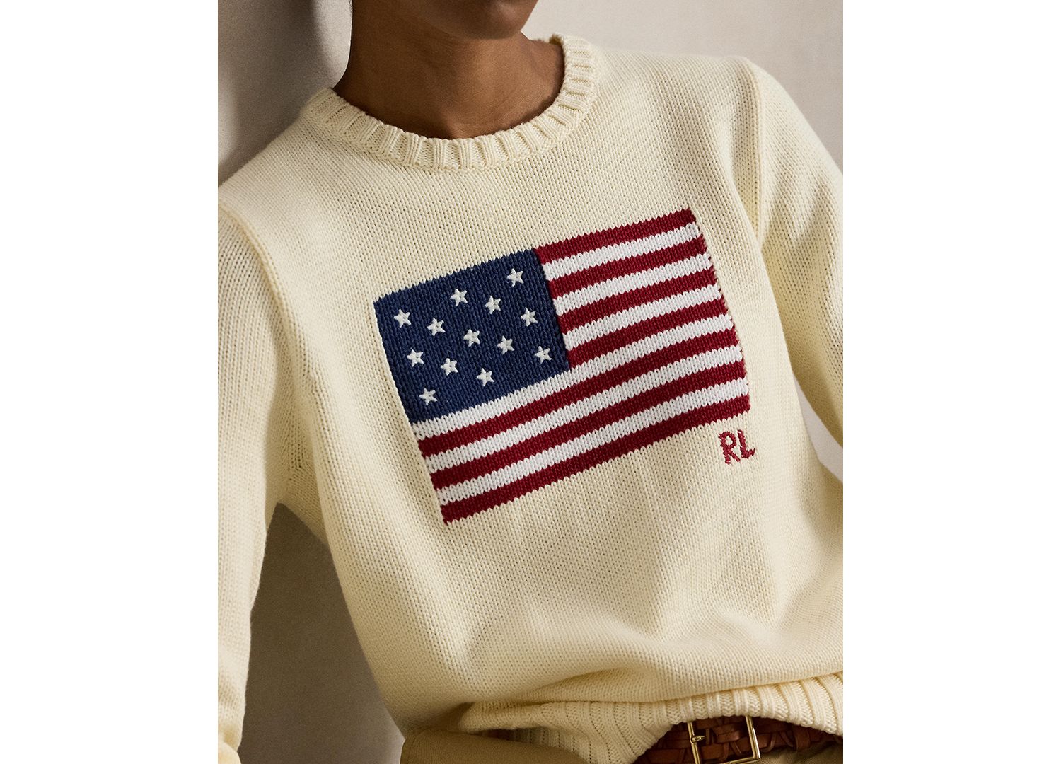 Women's Flag Cotton Crew Neck Sweater
