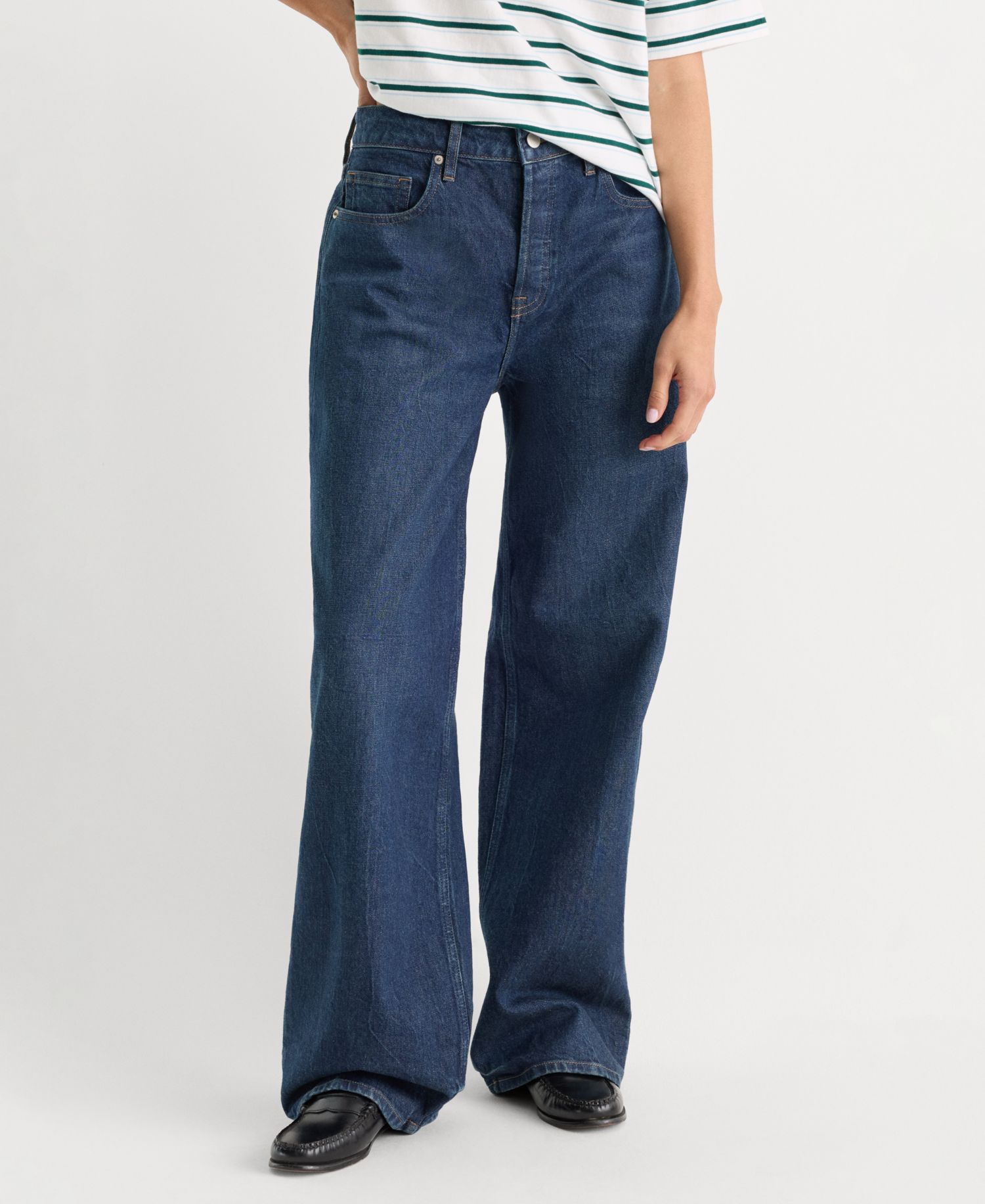 Women's Vintage Wide High-Waisted Jeans