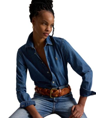 Women's Slim-Fit Denim Shirt