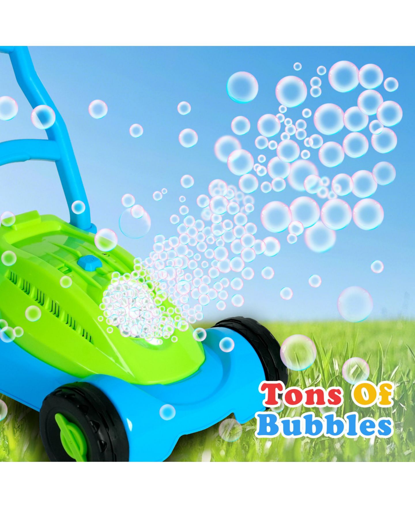 Детская игрушка Easy Playhouse Lawn Mower Bubble Machine, Automatic & Leakproof, Ages 3+, цвет: Open Miscellaneous — фото 4