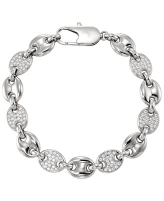 Men's Crystal Link Chain Bracelet