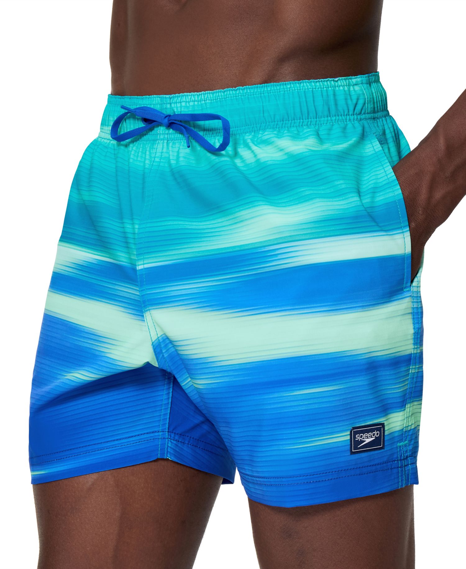 Men's Stripe Redondo Edge Swim Trunks, 5" Inseam