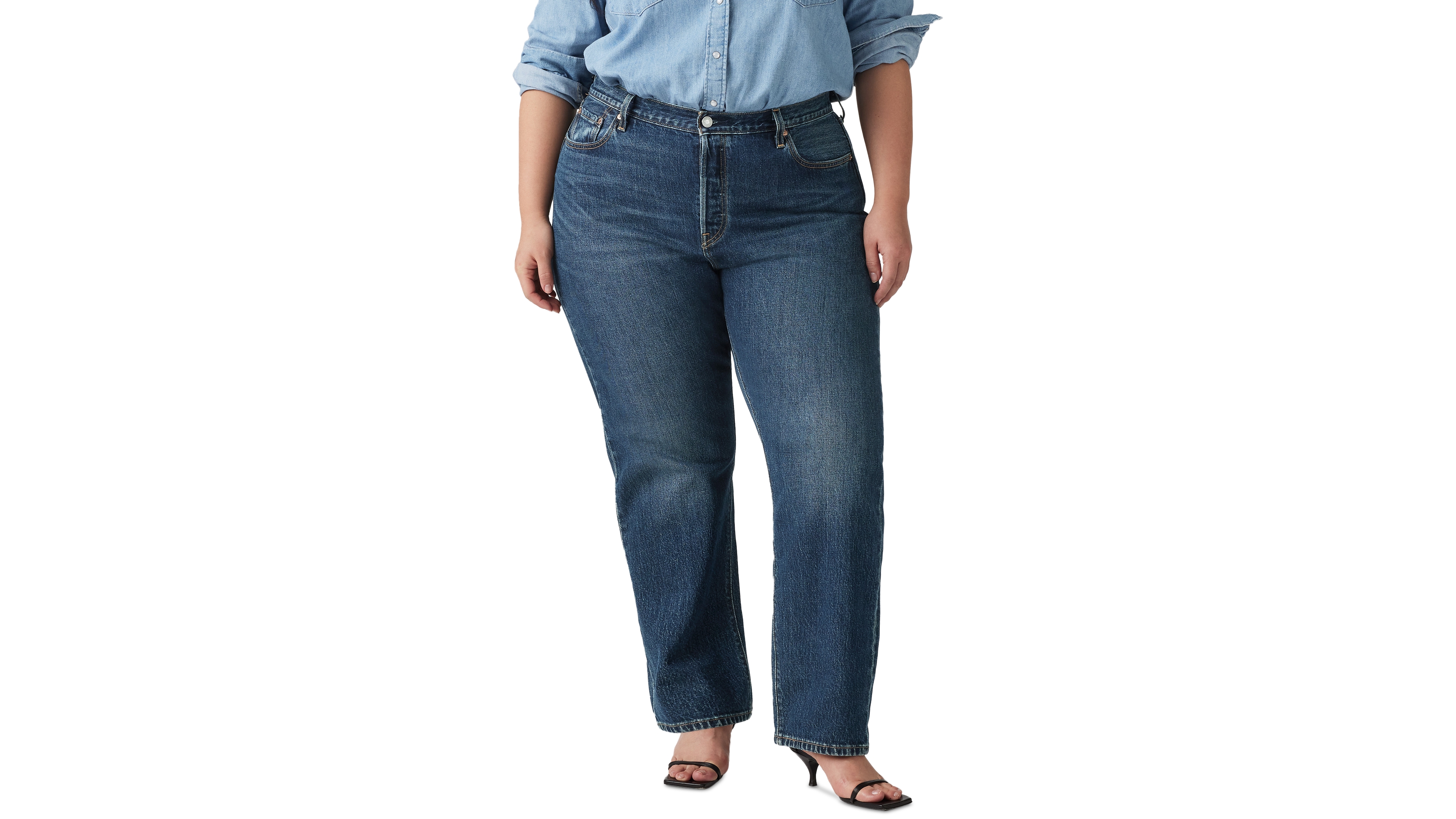 Levi's Trendy Plus 501 Cotton High-Rise Jeans