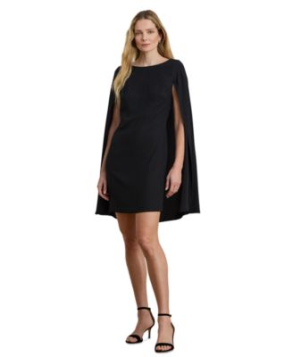 Women's Georgette Cape Dress