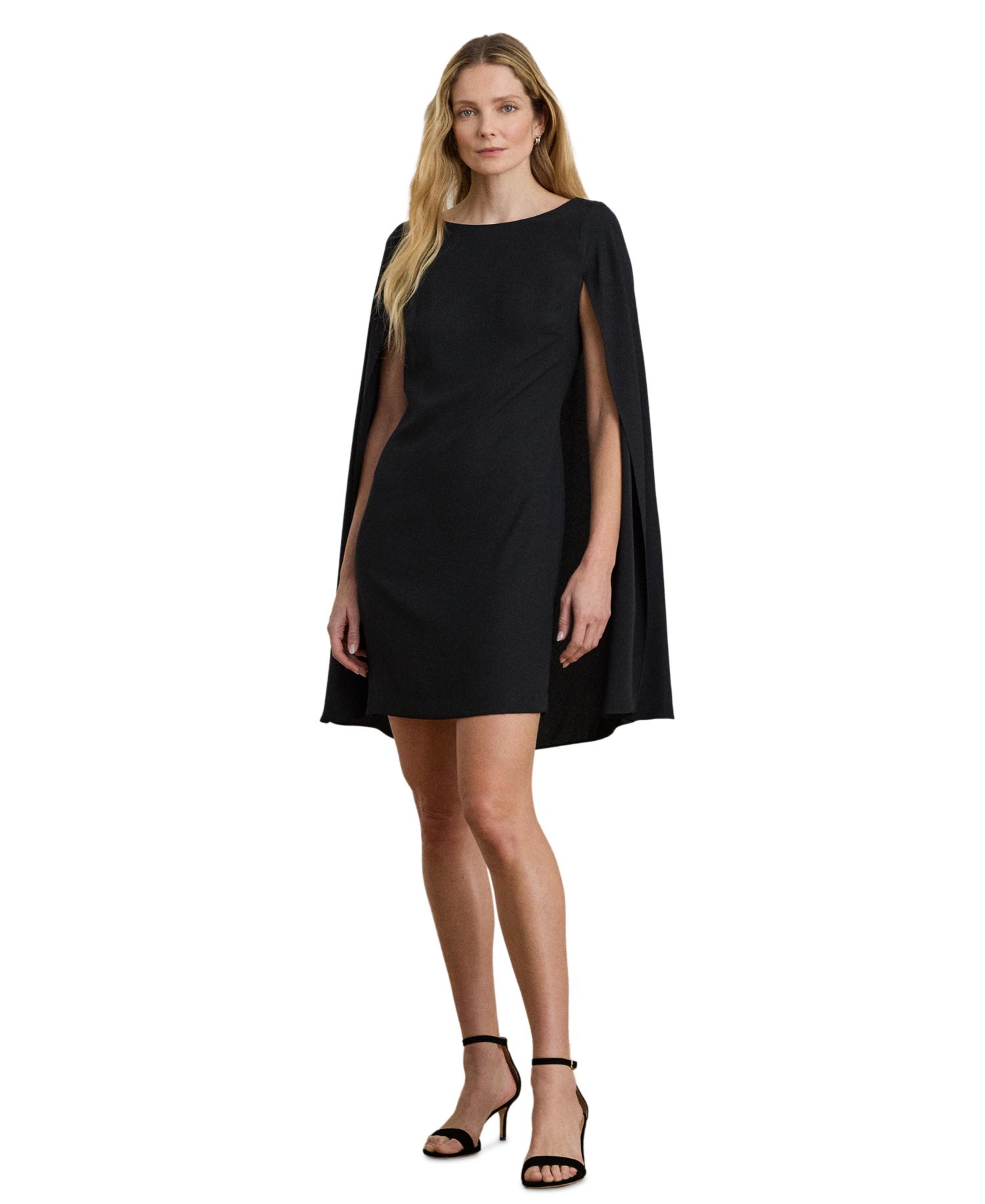 Women's Georgette Cape Dress