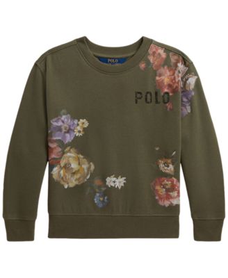Girls' 2T-6X Floral Fleece Sweatshirt