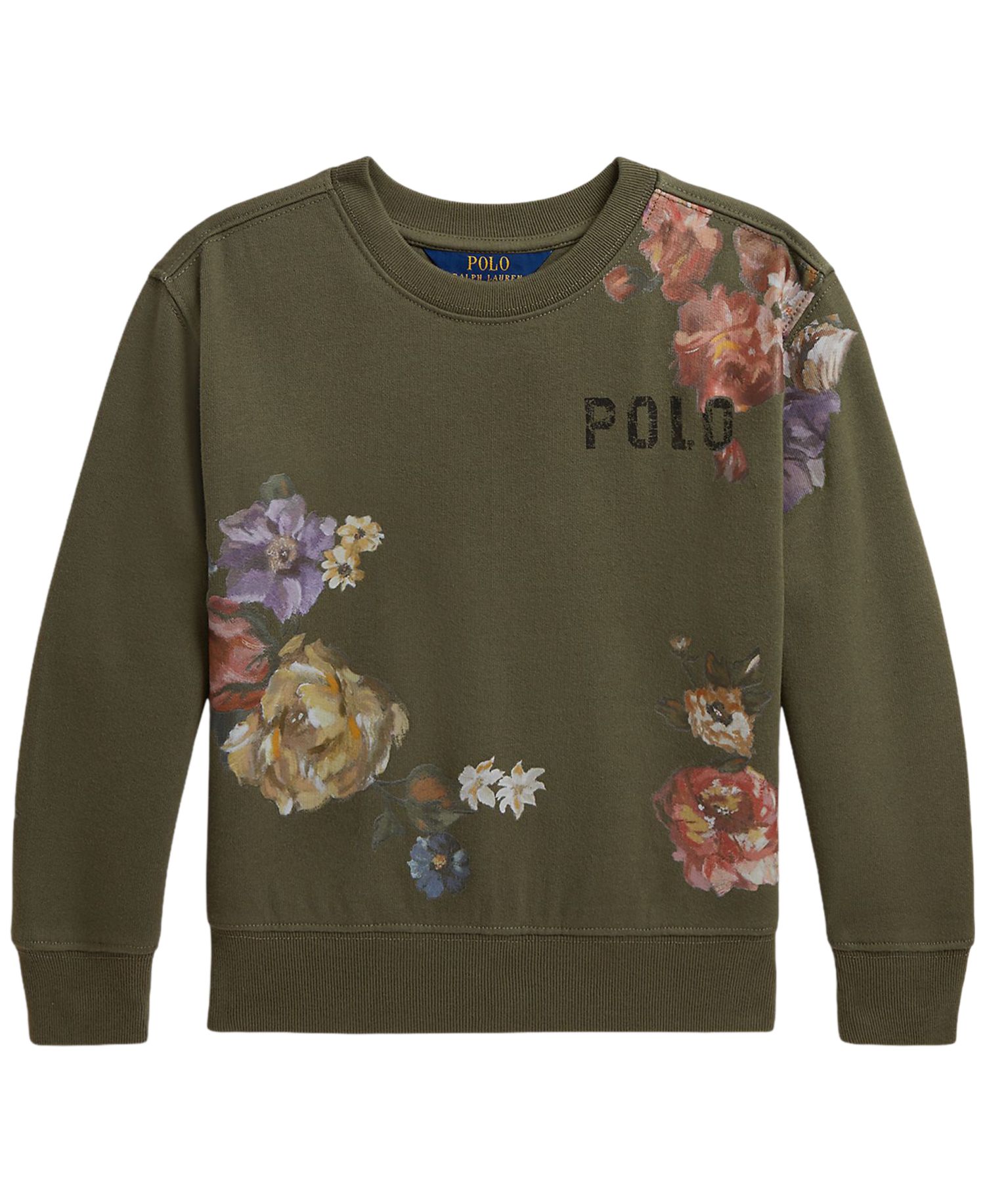 Girls' 2T-6X Floral Fleece Sweatshirt
