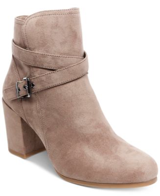 macys block heel booties