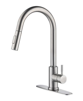 Touch Pull-Down Kitchen Faucet, Single Handle High Arc with 360degree(s) Swivel Sprayer