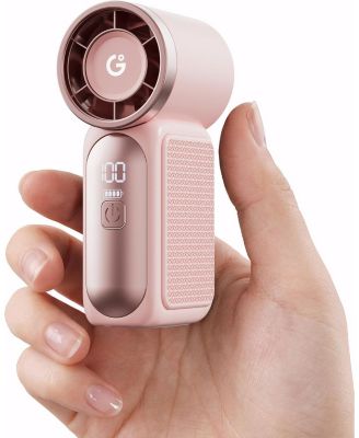 Portable Handheld Mini Fan, 6 Speeds 16900 RPM High Velocity Personal Fan with LED Display, USB Rechargeable, Mini Fan with Lanyard for Makeup