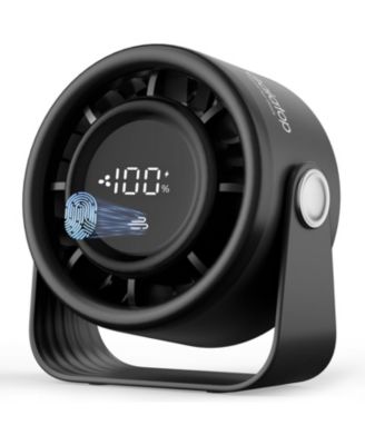 Small Desk Fan Rechargeable, Quiet Personal Table Fan, Touch Control Display, 360degree(s) Tilt, 5-Speed Strong Wind, 4000mAh Battery