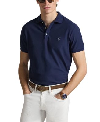 Men's Custom Slim-Fit Honeycomb-Mesh Polo Shirt